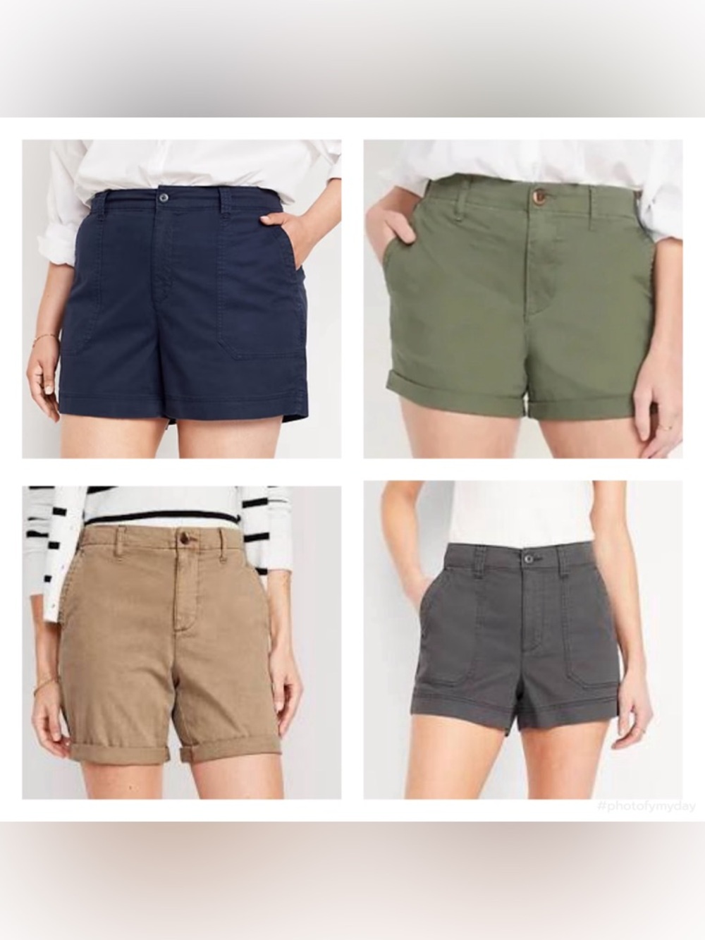 Old Navy High Waisted OGC Pull On Chino Shorts Bundle Size Medium